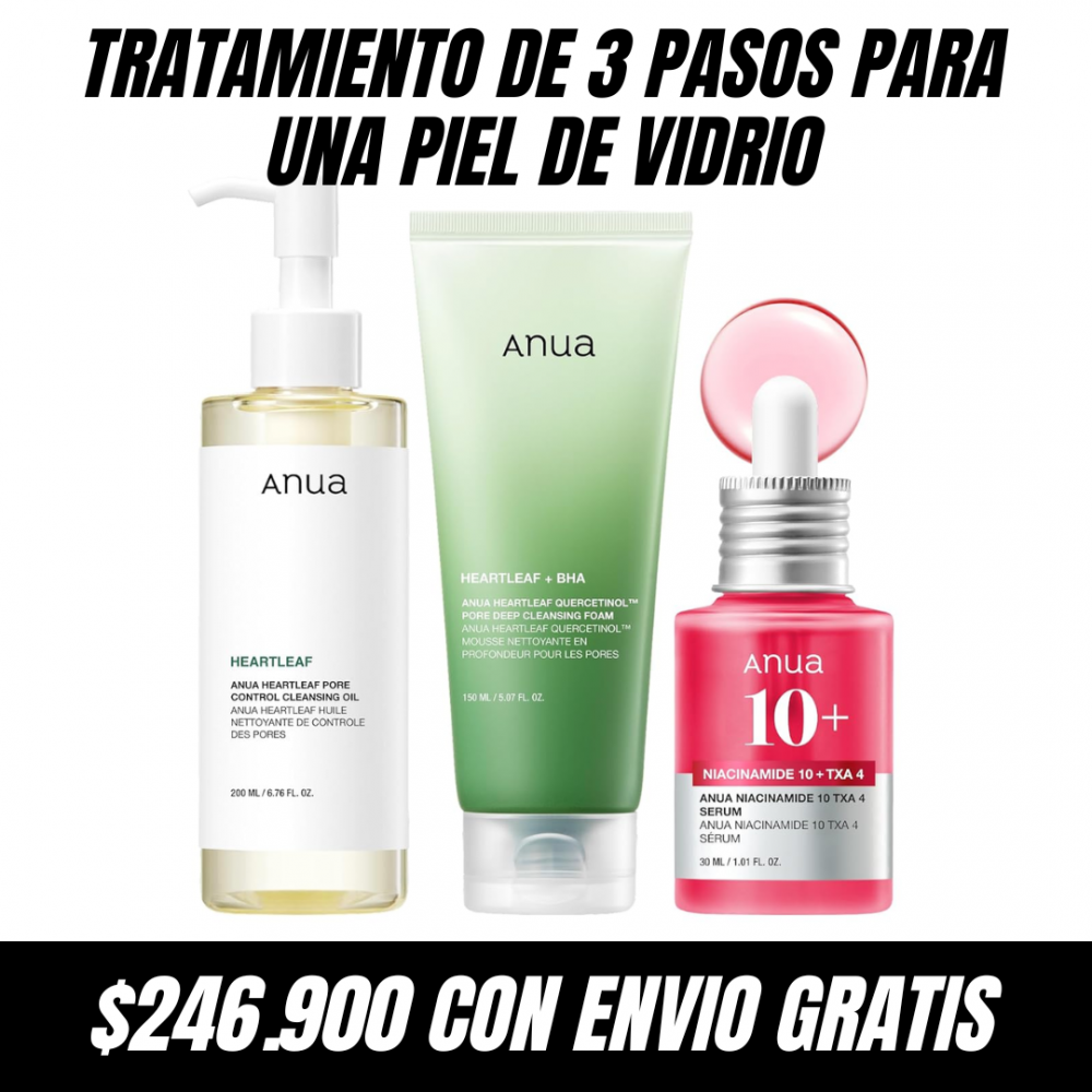 TRATAMIENTO DE 3 PASOS PARA UNA PIEL DE VIDRIO CON ANUA
